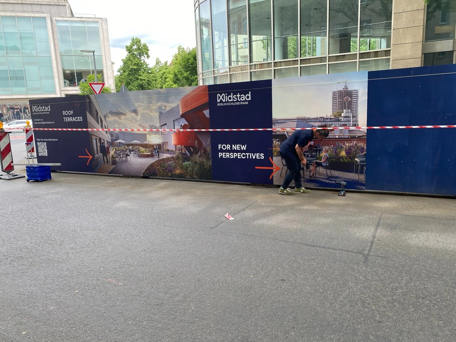 Bedruckte Baustellenverkleidung